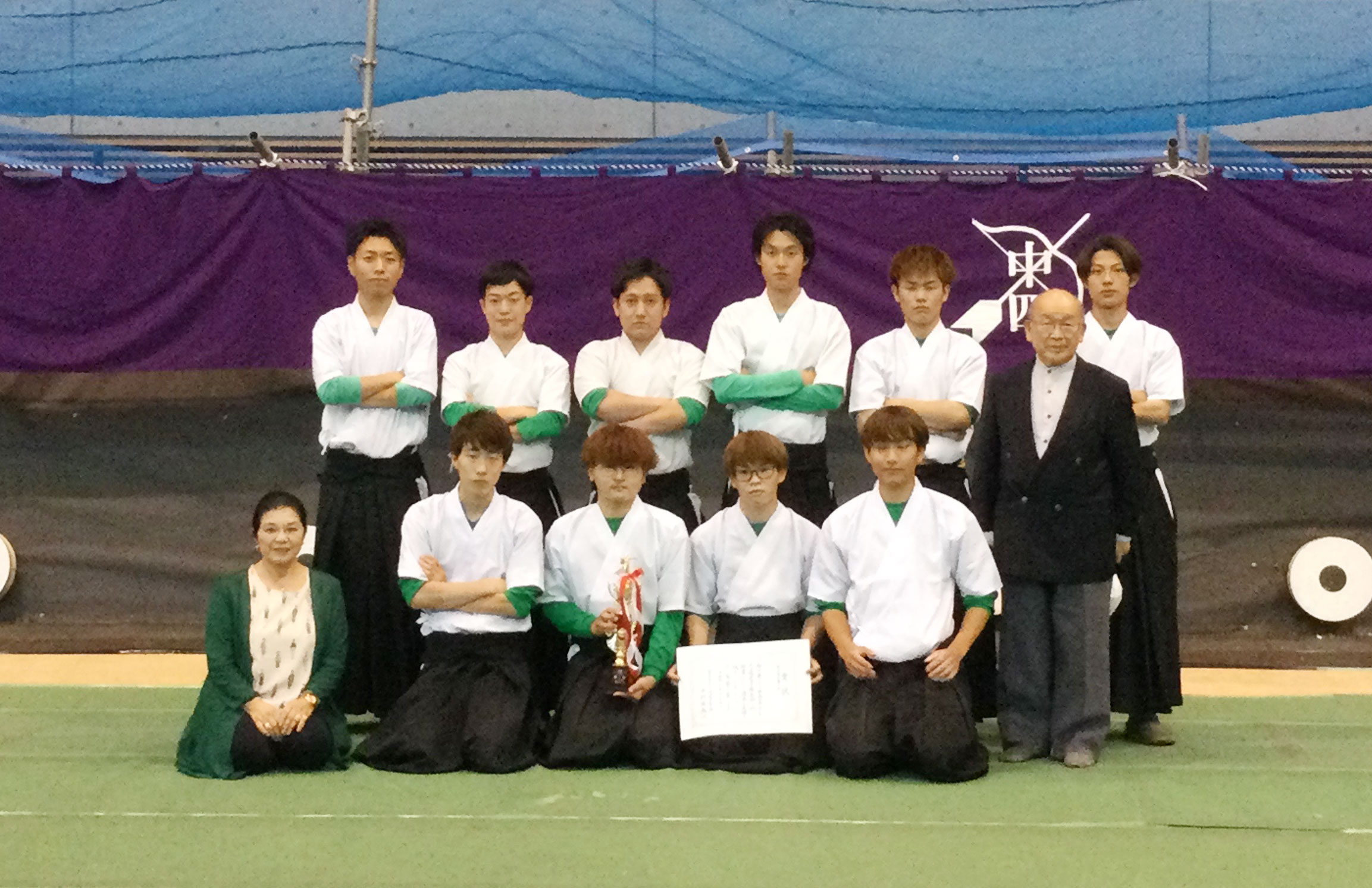 西日本学生弓道選手権 男子団体3位入賞